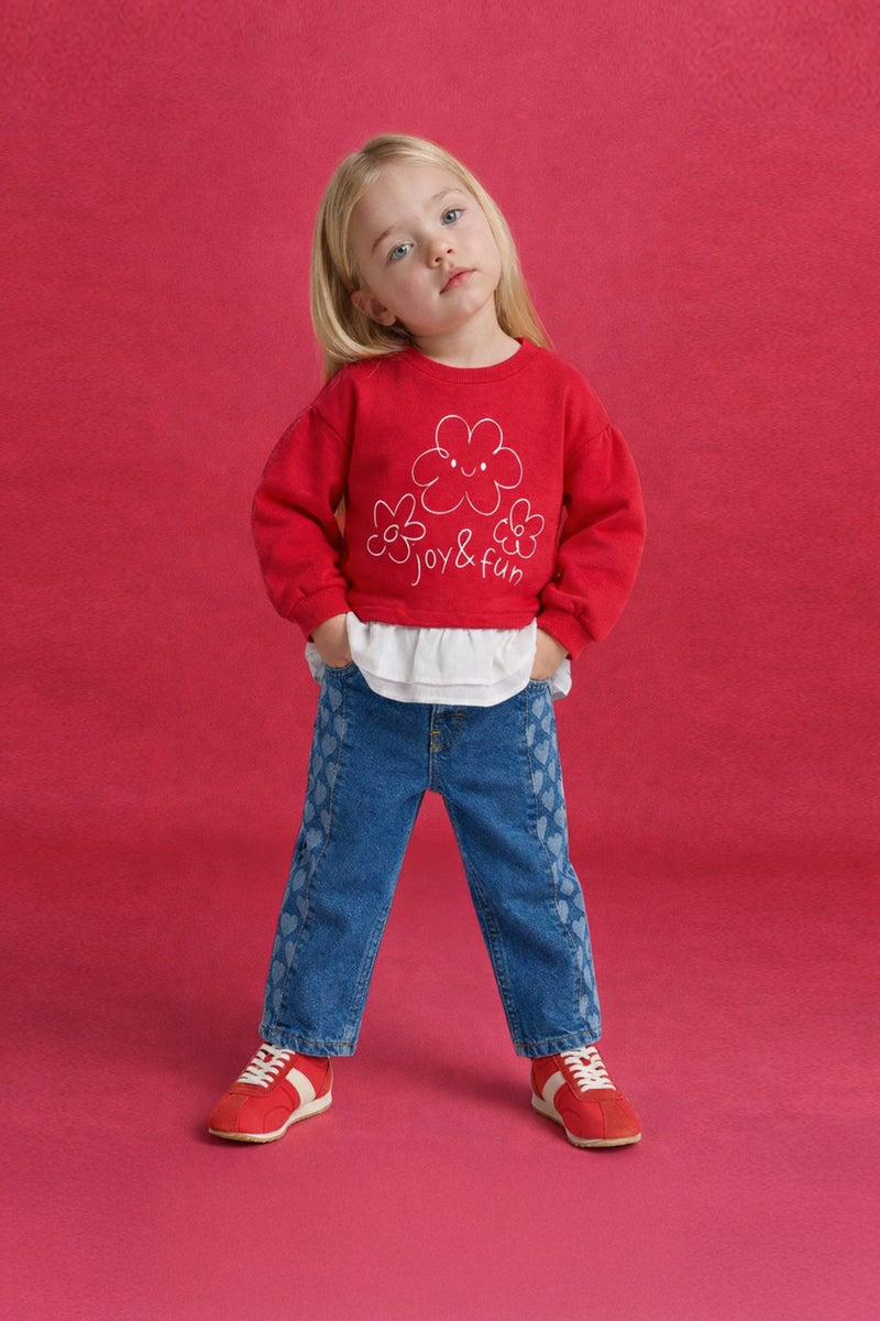 ديفاكتو بنطلون جينز بناتي كولوت فيت - Image 2